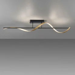 Paul Neuhaus Q-Serie Plafonnier Paul Neuhaus Q-SWING LED Anthracite, Or, 1 lumière, Télécommandes