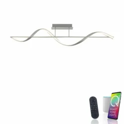 Paul Neuhaus Q-Serie Plafonnier Paul Neuhaus QSWING LED Argenté, 1 lumière, Télécommandes* Éclairage Led