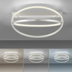 Paul Neuhaus Q-Serie Plafonnier Paul Neuhaus Q-BELUGA LED Argenté, 1 lumière, Télécommandes