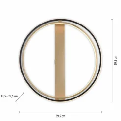 Paul Neuhaus Q-Serie Plafonnier Paul Neuhaus Q-BELUGA LED Or, 1 lumière, Télécommandes