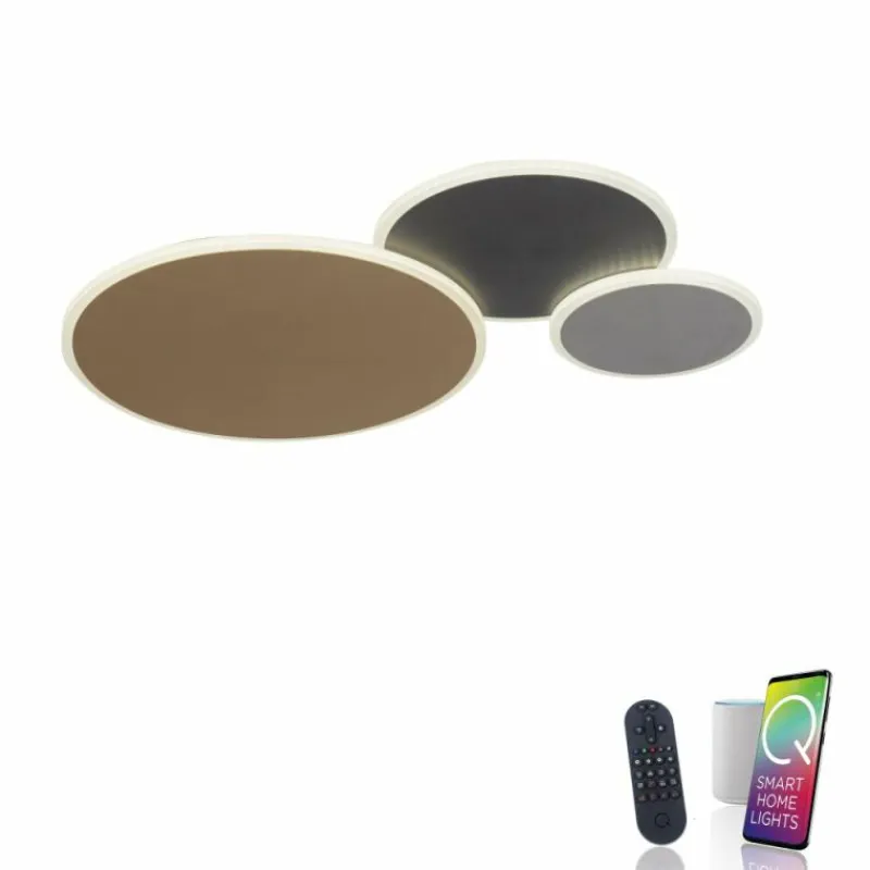 Paul Neuhaus Q-Serie Plafonnier Paul Neuhaus Q-PIATO LED Blanc, 1 lumière, Télécommandes