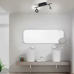 Luminaires Paul Neuhaus Plafonnier Paul Neuhaus SILEDA Anthracite, 2 lumières* Éclairage Led