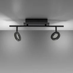 Luminaires Paul Neuhaus Plafonnier Paul Neuhaus SILEDA Anthracite, 2 lumières* Éclairage Led