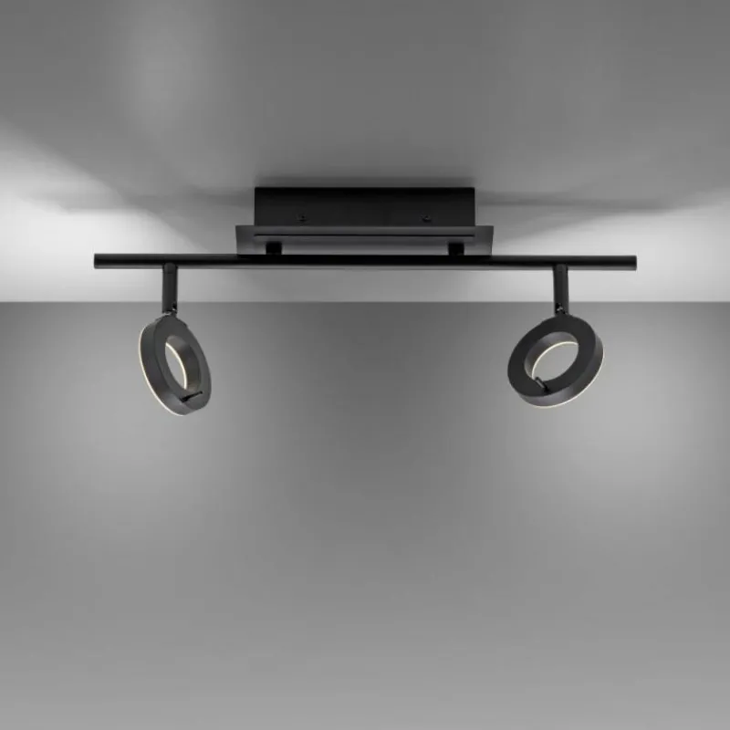Luminaires Paul Neuhaus Plafonnier Paul Neuhaus SILEDA Anthracite, 2 lumières* Éclairage Led