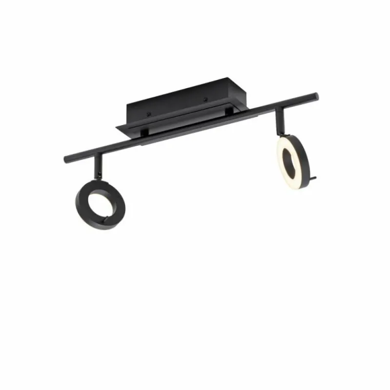 Luminaires Paul Neuhaus Plafonnier Paul Neuhaus SILEDA Anthracite, 2 lumières* Éclairage Led