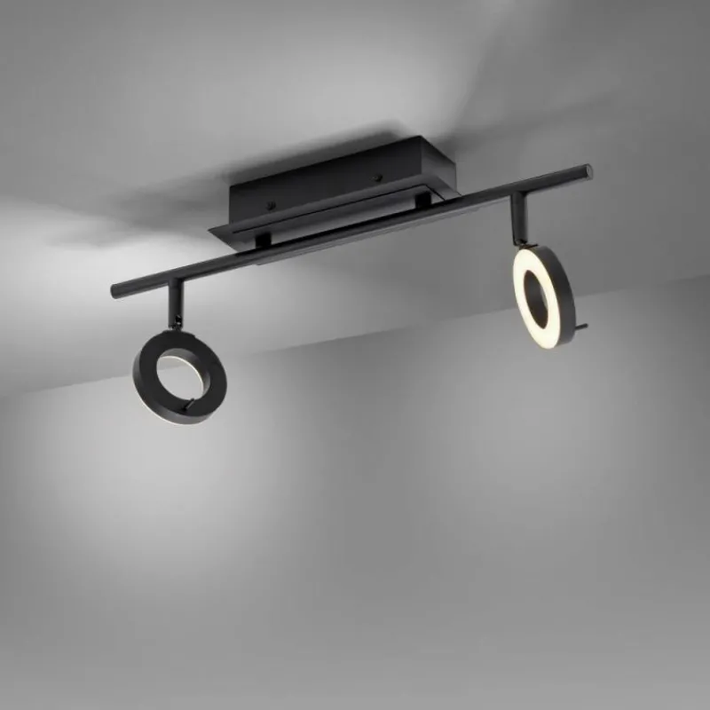 Luminaires Paul Neuhaus Plafonnier Paul Neuhaus SILEDA Anthracite, 2 lumières* Éclairage Led