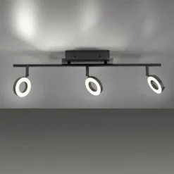 Luminaires Paul Neuhaus Plafonnier Paul Neuhaus SILEDA Anthracite, 3 lumières* Spots Et Projecteurs