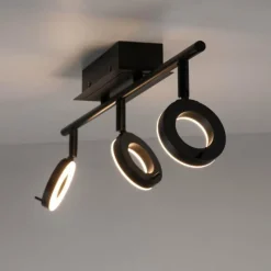 Luminaires Paul Neuhaus Plafonnier Paul Neuhaus SILEDA Anthracite, 3 lumières* Spots Et Projecteurs