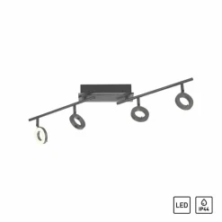 Luminaires Paul Neuhaus Plafonnier Paul Neuhaus SILEDA Anthracite, 4 lumières* Éclairage Led