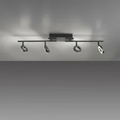 Luminaires Paul Neuhaus Plafonnier Paul Neuhaus SILEDA Anthracite, 4 lumières* Éclairage Led
