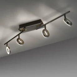 Luminaires Paul Neuhaus Plafonnier Paul Neuhaus SILEDA Anthracite, 4 lumières* Éclairage Led