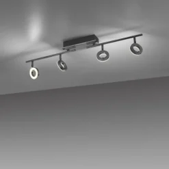 Luminaires Paul Neuhaus Plafonnier Paul Neuhaus SILEDA Anthracite, 4 lumières* Éclairage Led