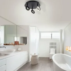 Luminaires Paul Neuhaus Plafonnier Paul Neuhaus SILEDA Anthracite, 3 lumières* Spots Et Projecteurs