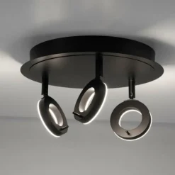 Luminaires Paul Neuhaus Plafonnier Paul Neuhaus SILEDA Anthracite, 3 lumières* Spots Et Projecteurs