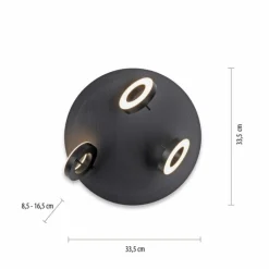 Luminaires Paul Neuhaus Plafonnier Paul Neuhaus SILEDA Anthracite, 3 lumières* Spots Et Projecteurs