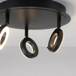 Luminaires Paul Neuhaus Plafonnier Paul Neuhaus SILEDA Anthracite, 3 lumières* Spots Et Projecteurs