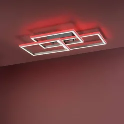 Luminaires Paul Neuhaus Plafonnier Paul-Neuhaus HELIX LED Aluminium, 6 lumières, Télécommandes* Éclairage Led