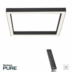 Luminaires Paul Neuhaus Plafonnier Paul-Neuhaus PURE-LINES LED Anthracite, 1 lumière, Télécommandes* Éclairage Led