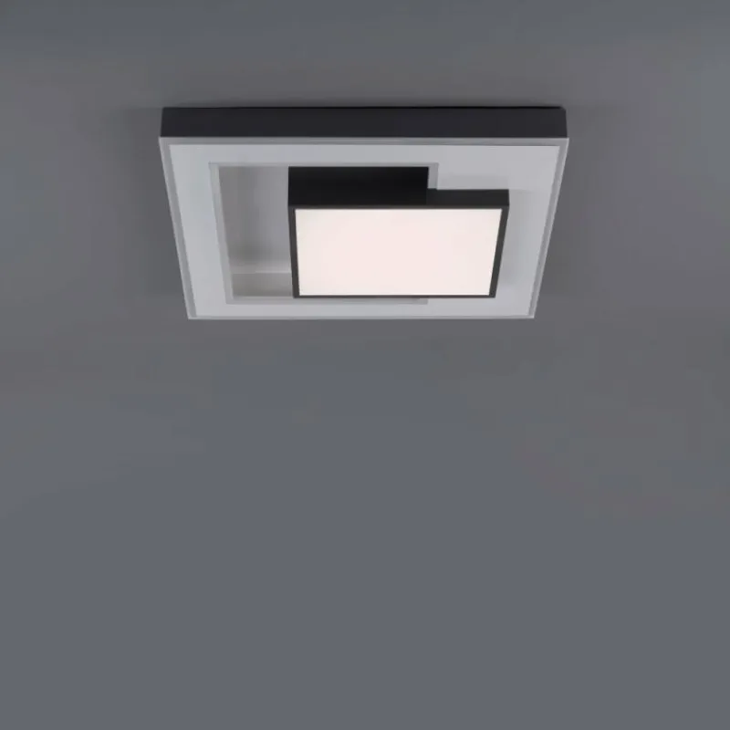 Paul Neuhaus Q-Serie Plafonnier Paul-Neuhaus Q-ALTA LED Noir, 1 lumière, Télécommandes