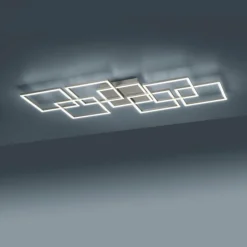 Paul Neuhaus Q-Serie Plafonnier Paul-Neuhaus Q-INIGO LED Acier brossé, 7 lumières, Télécommandes