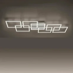 Paul Neuhaus Q-Serie Plafonnier Paul-Neuhaus Q-INIGO LED Acier brossé, 7 lumières, Télécommandes