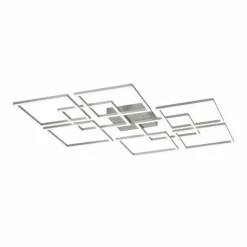 Paul Neuhaus Q-Serie Plafonnier Paul-Neuhaus Q-INIGO LED Acier brossé, 7 lumières, Télécommandes