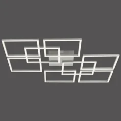 Paul Neuhaus Q-Serie Plafonnier Paul-Neuhaus Q-INIGO LED Acier brossé, 7 lumières, Télécommandes