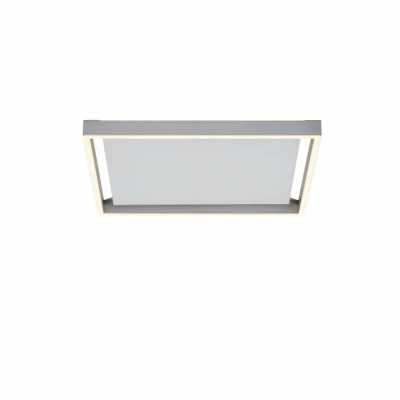 Paul Neuhaus Q-Serie Plafonnier Paul-Neuhaus Q-KAAN LED Acier brossé, 2 lumières, Télécommandes