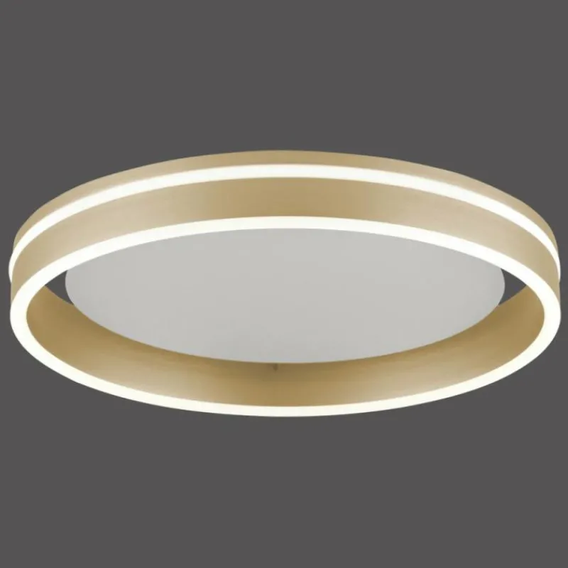 Paul Neuhaus Q-Serie Plafonnier Paul-Neuhaus Q-VITO LED Laiton, 1 lumière, Télécommandes