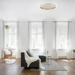 Paul Neuhaus Q-Serie Plafonnier Paul-Neuhaus Q-VITO LED Laiton, 1 lumière, Télécommandes