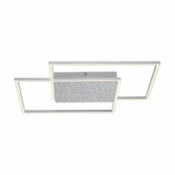 Luminaires Paul Neuhaus Plafonnier Paul-Neuhaus YUKI LED Acier brossé, 3 lumières, Télécommandes* Éclairage Led