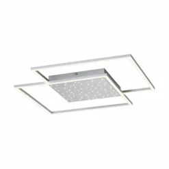 Luminaires Paul Neuhaus Plafonnier Paul-Neuhaus YUKI LED Acier brossé, 3 lumières, Télécommandes* Éclairage Led