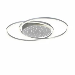 Luminaires Paul Neuhaus Plafonnier Paul-Neuhaus YUKI LED Acier brossé, 3 lumières, Télécommandes* Éclairage Led