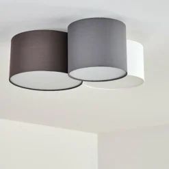 Lampes En Tissu-hofstein Plafonnier Payette Blanc, 3 lumières