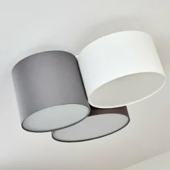 Lampes En Tissu-hofstein Plafonnier Payette Blanc, 3 lumières