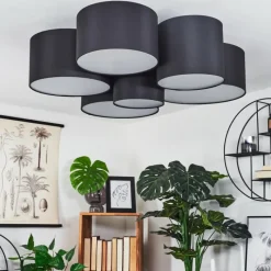 Lampes En Tissu-hofstein Plafonnier Payette Blanc, 6 lumières