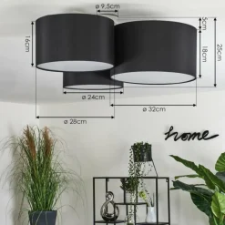 Lampes En Tissu-hofstein Plafonnier Payette Blanc, 3 lumières