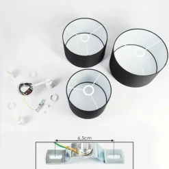 Lampes En Tissu-hofstein Plafonnier Payette Blanc, 3 lumières