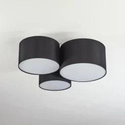 Lampes En Tissu-hofstein Plafonnier Payette Blanc, 3 lumières