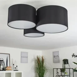 Lampes En Tissu-hofstein Plafonnier Payette Blanc, 3 lumières