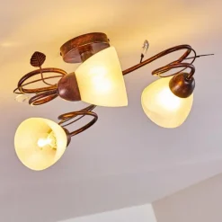 hofstein Plafonnier Peccia Rouille, 3 lumières