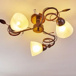 hofstein Plafonnier Peccia Rouille, 3 lumières