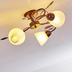 hofstein Plafonnier Peccia Rouille, 3 lumières