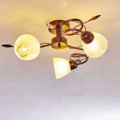 hofstein Plafonnier Peccia Rouille, 3 lumières