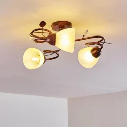 hofstein Plafonnier Peccia Rouille, 3 lumières