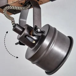 Lampes Industrielles-hofstein Plafonnier Pehefito Brun, Gris, Noir, 1 lumière