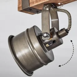 Lampes Industrielles-hofstein Plafonnier Pehefito Brun, Noir, 6 lumières