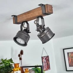 Lampes Industrielles-hofstein Plafonnier Pehefito Noir, 2 lumières