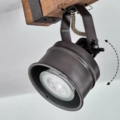 Lampes Industrielles-hofstein Plafonnier Pehefito Noir, 2 lumières