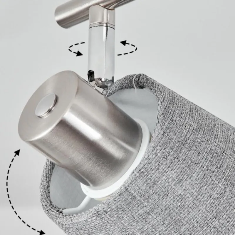 Lampes En Tissu-hofstein Plafonnier Peralonso Nickel mat, 6 lumières